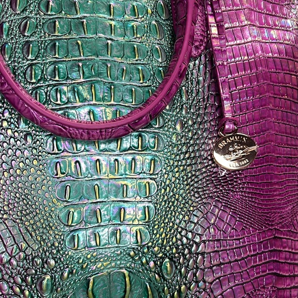 Brahmin NWT Large Duxbury Hyacinth Ombré Mini Leather Melbourne Bag (P041) - Picture 12 of 13